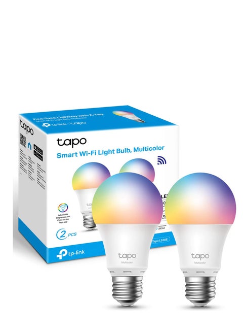 Tapo TP-Link Smart Bulb, Smart WiFi LED Light, E27, 8.7W, Works with Amazon Alexa(Echo and Echo Dot), Google Home, Colour-Changeable, No Hub Required - L530E(2-pack)[Energy Class A+]