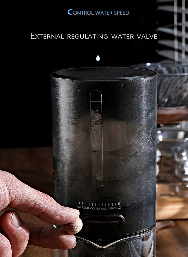 400ML Cold Brew Coffee Maker Iced Coffee Maker Quick Brew Drip Coffee Maker with Adjustable Dripper - Image 4