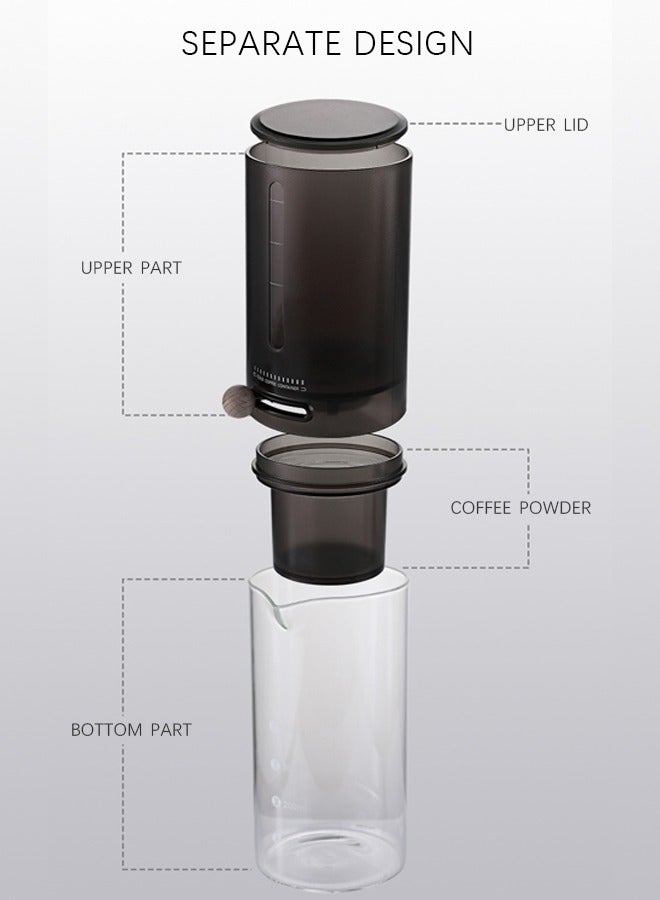 400ML Cold Brew Coffee Maker Iced Coffee Maker Quick Brew Drip Coffee Maker with Adjustable Dripper - Image 3