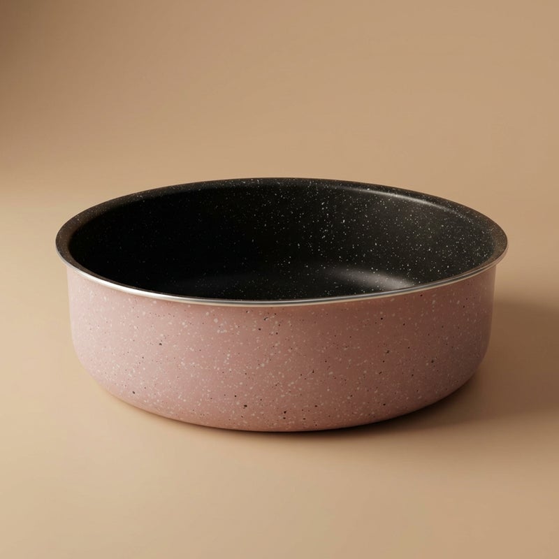 Rocky Granite Tray, 20cm, Round - Pink - Image 1