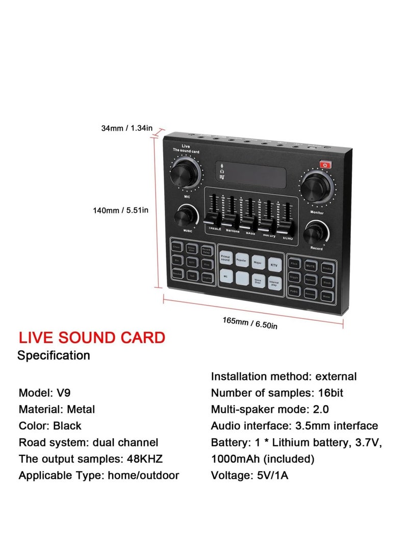 ELTRAZONE - Elite V9 Sound Card & BM800 Pro Microphone Bundle for Advanced Broadcasting - Image 1