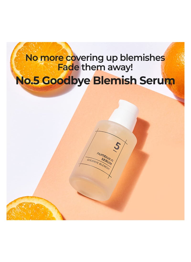 numbuzin numbuzin No.5 Goodbye Blemish Serum | Blemish Serum for Dark Spots, Acne Scars with Vitamin C, Niacinamide, Antioxidant | Lightweight Gel, Korean Skin Care for Face | 1.69 Fl Oz  - Image 2
