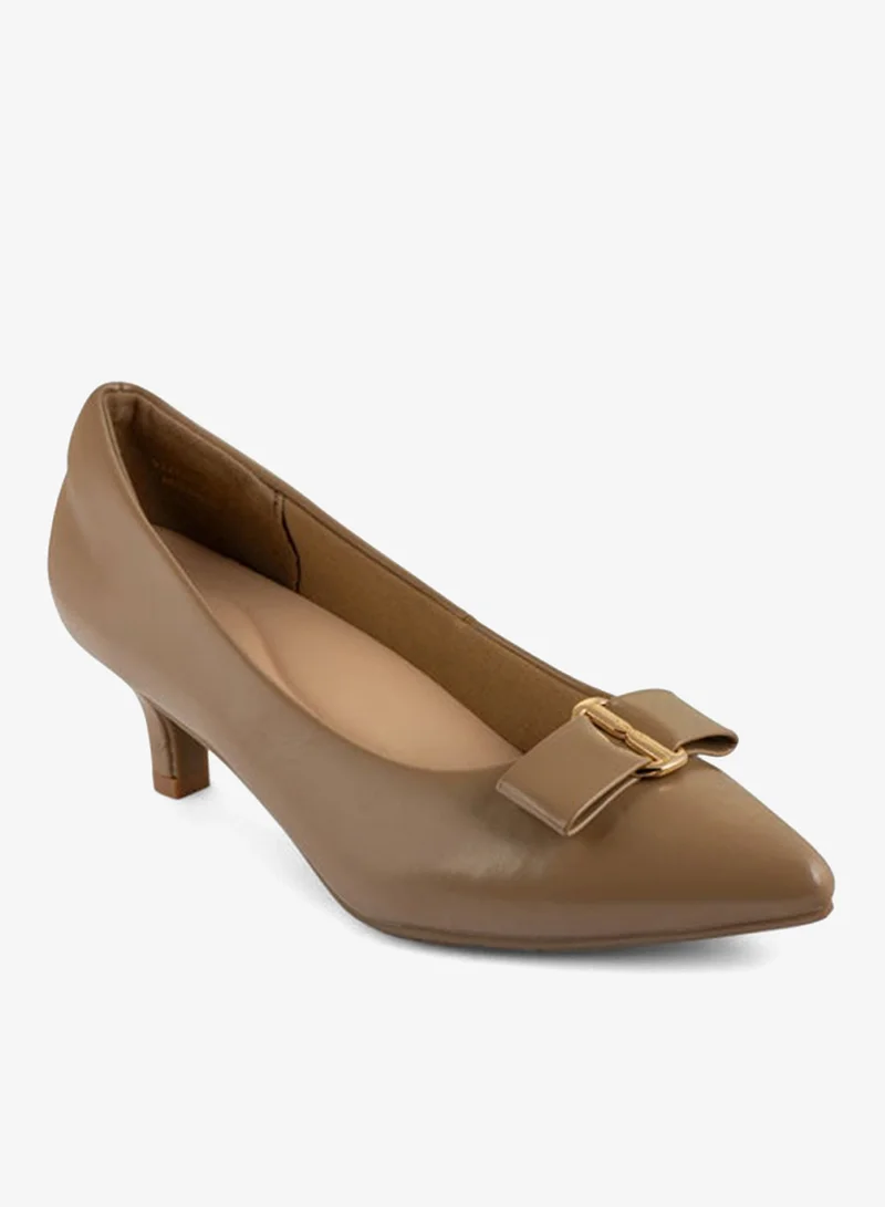 فينتشي مضخات نسائية مدببة إصبع القدم متوسط الكعب