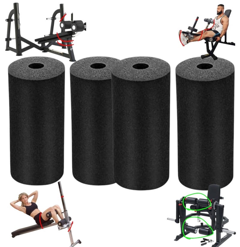 LAURIS Gym Machine Roller Rubber Compressed Foam Replacement Foot Pads & Accessories Gulle for Exercise Machines Leg Extension Curl Decline Bench, Fitness & Home Gym Equipments Size 8" x 4" -8 pcs - Image 3