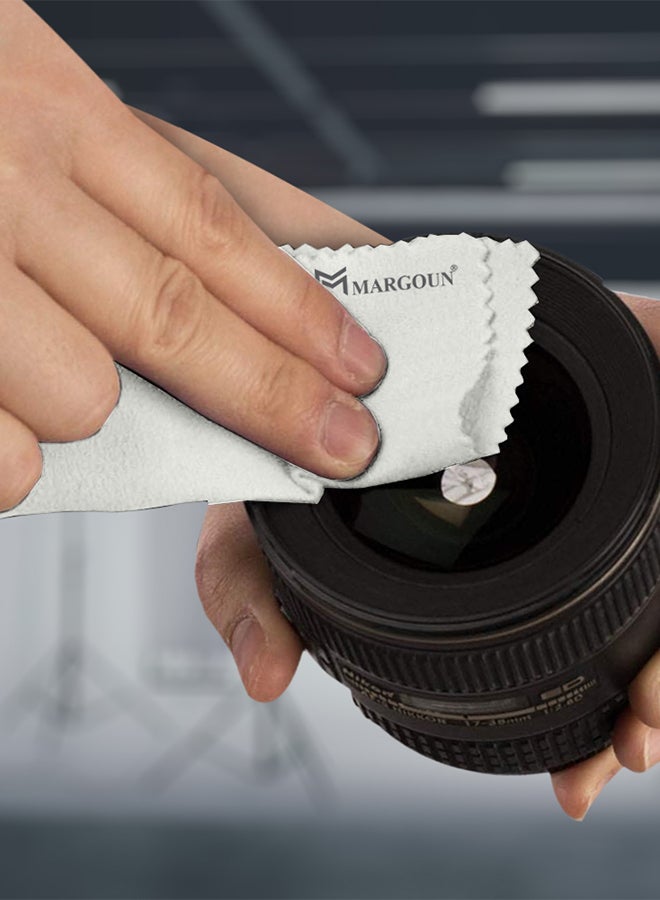 MARGOUN 36 Pack Of Microfiber Cleaning Cloth Premium Cloth for Glasses Lens Screens & More Multicolour 6cm X 9cm Black and Milky2 - Image 4