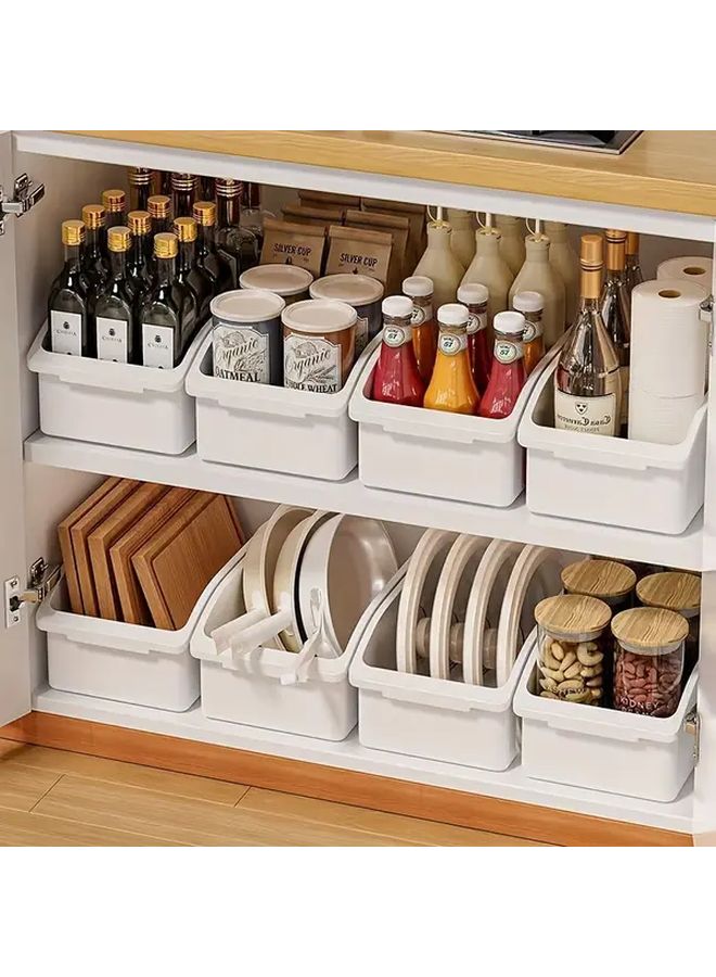 4PCS Large Plastic Storage Bins Multi Purpose Kitchen Refrigerator Drawers Organizers - Image 2