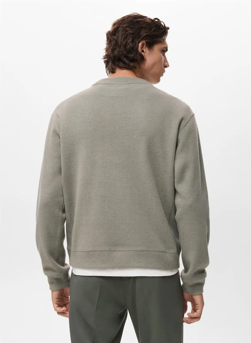 Mango Man Regular-fit knitted sweatshirt