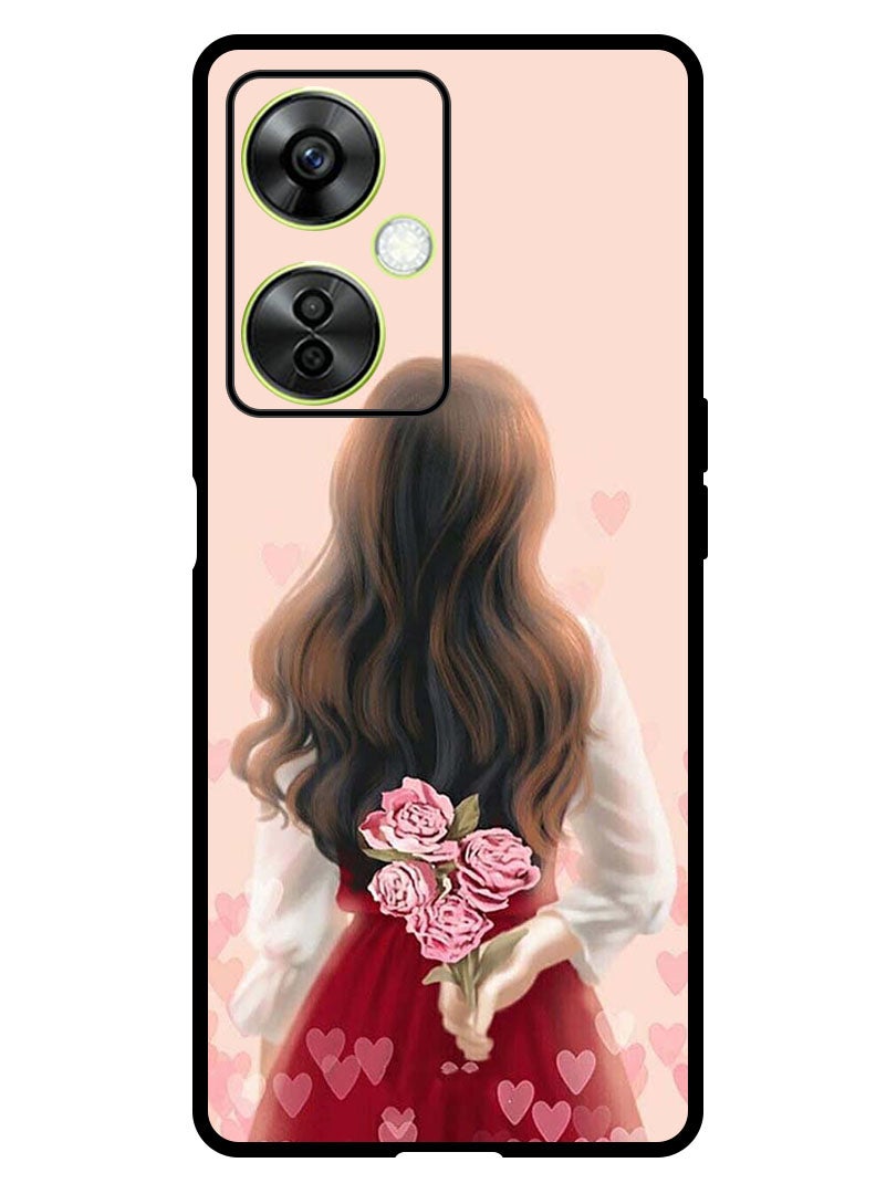 Theodor Protective Case Anti Scratch Shock Proof Bumper Cover For OnePlus Nord CE 3 Lite Girl Hiding Flowers - Image 1