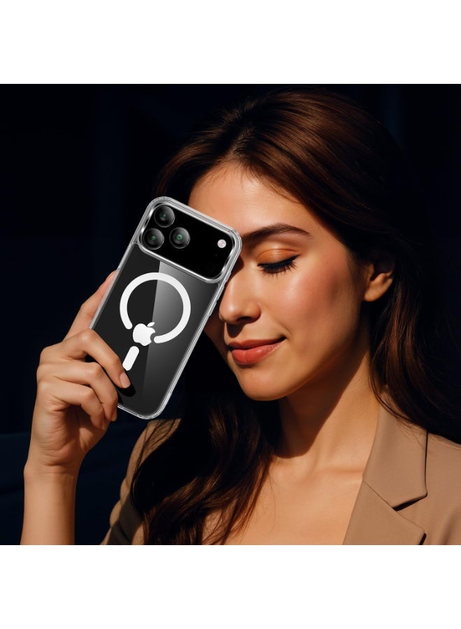 DUSALA iPhone 17 Pro Max Clear Case Compatible with MagSafe Cover For iPhone 17 Pro Max with 2-Pack 9D Privacy Tempered Glass Anti-Spy Glass for iPhone 17 Pro Max 6.9-inch - Image 4