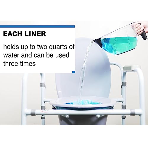 Carex Commode Liners 42 Liners Fits Most Commodes With Absorbent Powder Holds 2 Quarts Liquid Disposable and Hygienic 7 Toilet Linersbox Pack of 6 - Image 5