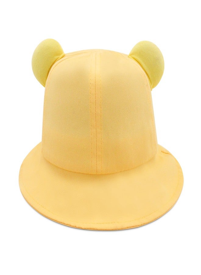 VRITRAZ Breathable Polyester Cloths Kids Hat for Boys and Girls, Summer Sun Protection, 3 to 10 Years (Color-Yellow) - Image 5