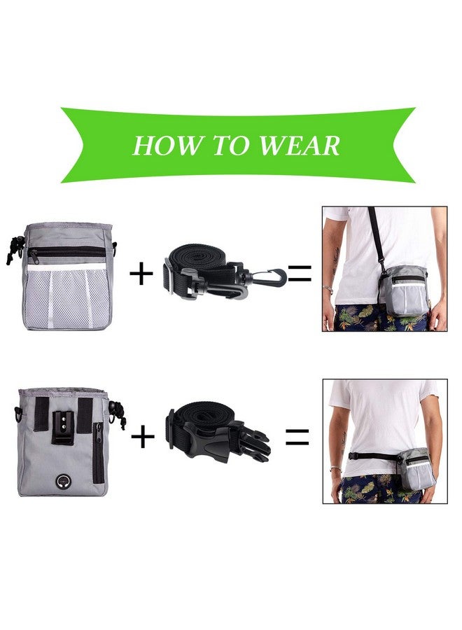 D-buy D-BUY 4-in-1 Dog Training Set, Puppy Training Treats- Dog Treat Training Pouch, Bark Control Whistle, Dog Doorbells, Dog Clicker, Ideal Gift for First Time Pet Owners, Training Dog Owners (Gray) - Image 3
