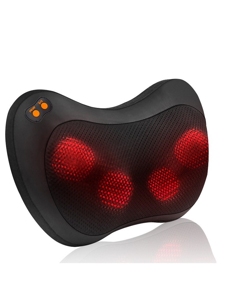 إسكدنيا جهاز تدليك للظهر والرقبة مع التدفئة، وسادة تدليك هدايا لعيد الأم وعيد الأب، جهاز تدليك كهربائي للكتفين، جهاز تدليك عميق للعجن لآلام الظهر والرقبة - Image 1