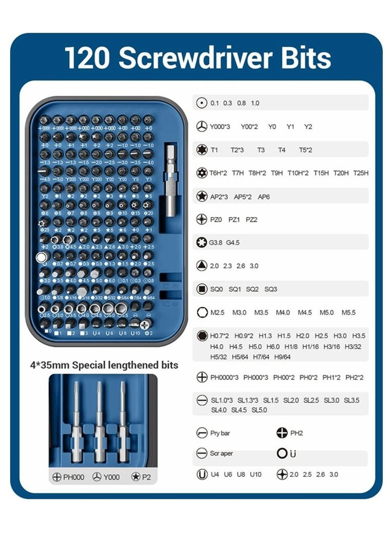 Cool Baby COOLBABY Precision Screwdriver Set New Version 130 in 1 Screwdriver Kit with 120 Screwdriver Bits  Repair Tool Kit With Magnetizer For Smart Phone  Household  - Image 3