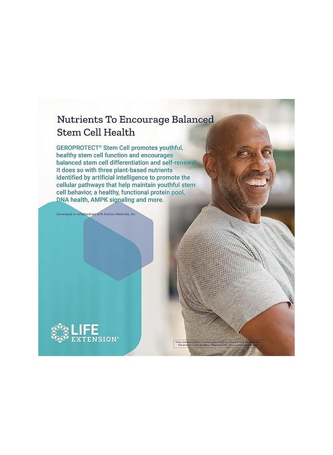 Life Extension GEROPROTECT Stem Cell, Non-GMO, Antioxidant Support for Cellular and  Healthy Immune, Stem Cell Renewal & DNA Health – 60 Vegetarian Capsules - Image 5