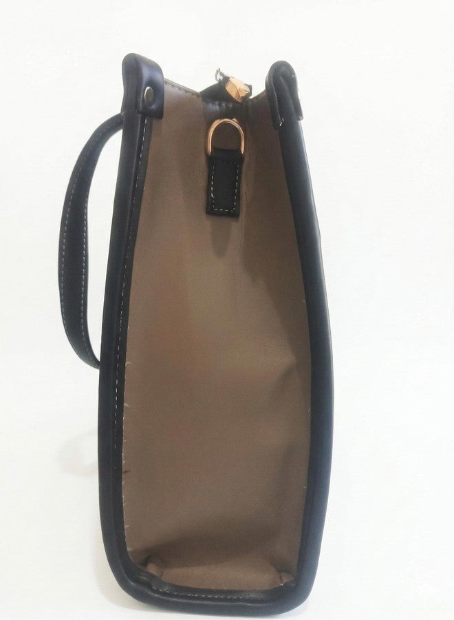 woman Stachella Two-Tone Tote Bag with Detachable Pouch - Image 5