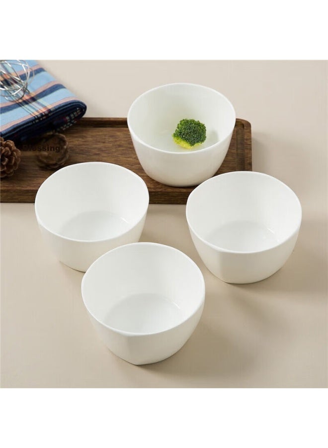 Sky Top Bone China Ceramic Dinnerware Set, Pure White, For Home Use, Housewarming Gift, Microwave Safe, 4 People, 8 Pieces, Square Shape - Image 3