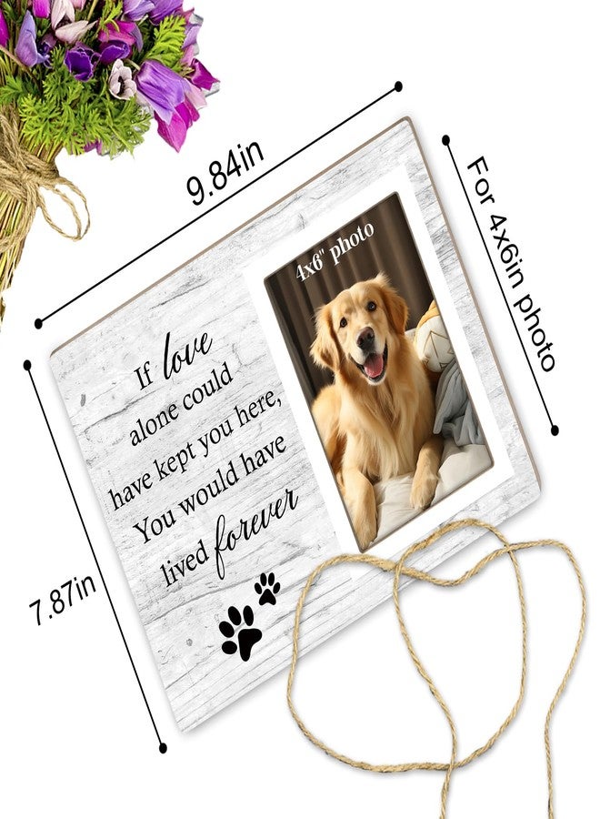 Itsoly Dog Memorial Picture Frame, Pet Sentiment Memorial Gifts for Loss of Dog, Pet Picture Frames Memorial, If Love Could Have Kept You Here You Would Have Lived Foreve, 4x6 Photo12P92 - Image 2