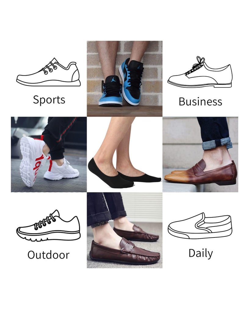 5 Pack Mens No Show Socks Casual Low Cut Thin Loafers Non Slip Boat Liners - Image 2