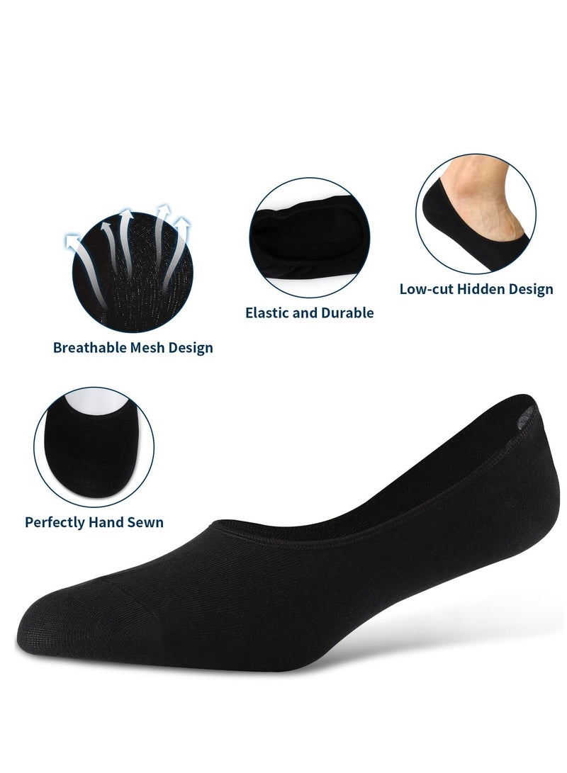 5 Pack Mens No Show Socks Casual Low Cut Thin Loafers Non Slip Boat Liners - Image 4