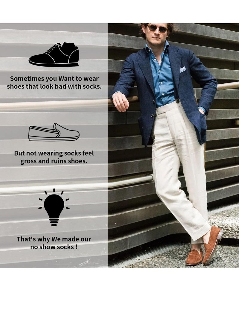 5 Pack Mens No Show Socks Casual Low Cut Thin Loafers Non Slip Boat Liners - Image 5