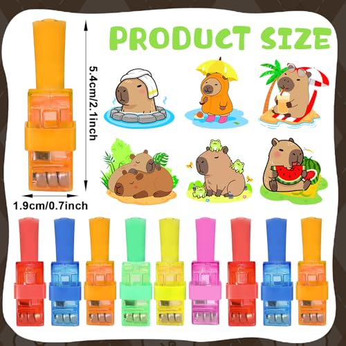 Oitnlaughter 36Pcs Capybara LED Finger Lights Animal Party Favors Glow in the Dark Light Up Toys Capybara Themed Toys Bulk for Birthday Party Favors Treasure Box Goodie Bag Stuffer Birthday Gifts Classroom Prize - Image 5