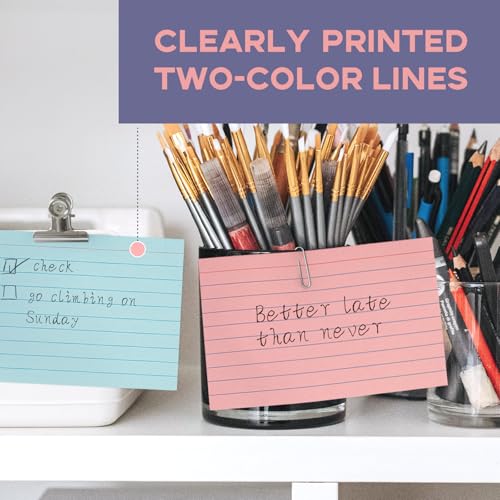 Goefun Colored Lined Index Cards 3x5 Ruled-Goefun 300 Sheets Lined Note Cards 3 x 5 Color Flashcards for Studying, Note Taking, To Do List - Image 5