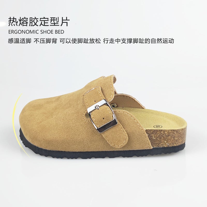Children'S Birkenstock Shoes 2025 Baby Half Pack Cork Shoes Retro Baotou Slippers Fashionable And Easiest For Match Shoes - Image 5