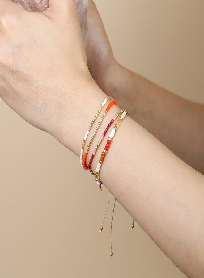 KELITCH BOHO Shell Beaded Strand Bracelets Thin Rope Stack Wrap Bracelets Women Fashion Handmade Friendship Bracelets (35B) - Image 2