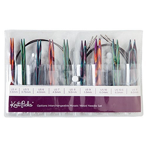 KnitPicks Knit Picks Options Wood Interchangeable Knitting Needle Set - US 4-11 (Mosaic) - Image 2