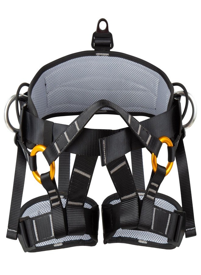 Zeluga 15-227 High Strength Fall Protection Safety Harness, Half Body Arborist Climbing Harness with Heavy-Duty D-Rings, Safety Belt for Tree Work, Climbing, Construction, Black - Image 1