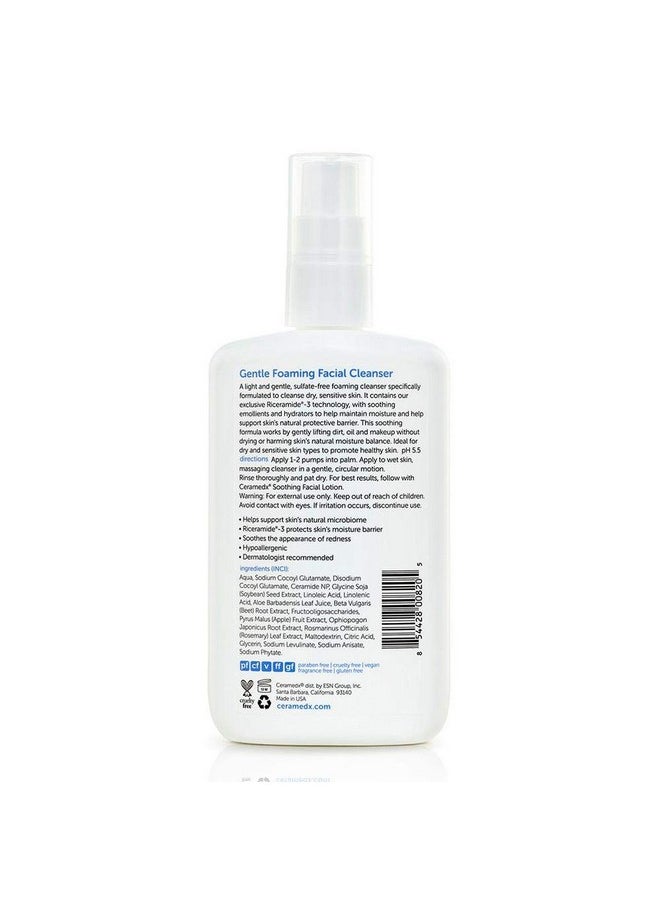Ceramedx Gentle Foaming Facial Cleanser | Natural Ceramide Cleanser For Dry Sensitive Skin | Cruelty Free Vegan & Fragrance Free | 8 Fl Oz  - Image 2