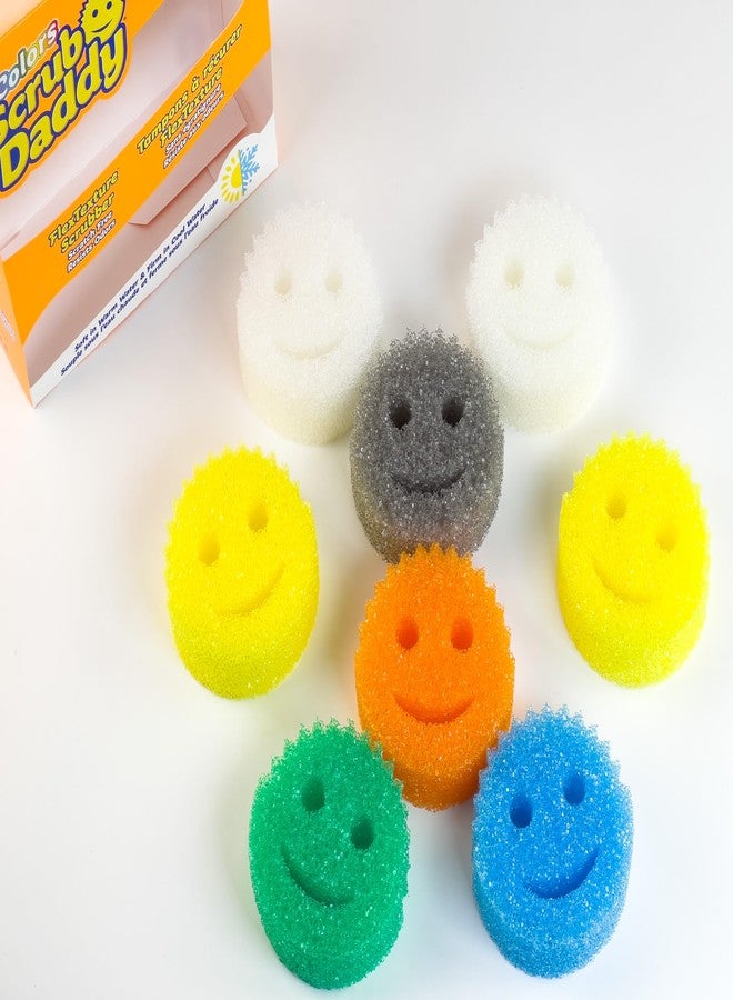 Scrub Daddy 8 Sponge Set, Colors, Scratch-Free Sponges for Dishes & Home, Odor Resistant Scrubbers, Soft in Warm Water Firm in Cool, Deep Cleaning, Dishwasher Safe, Multi-use Functional Ergonomic, 8ct - Image 2
