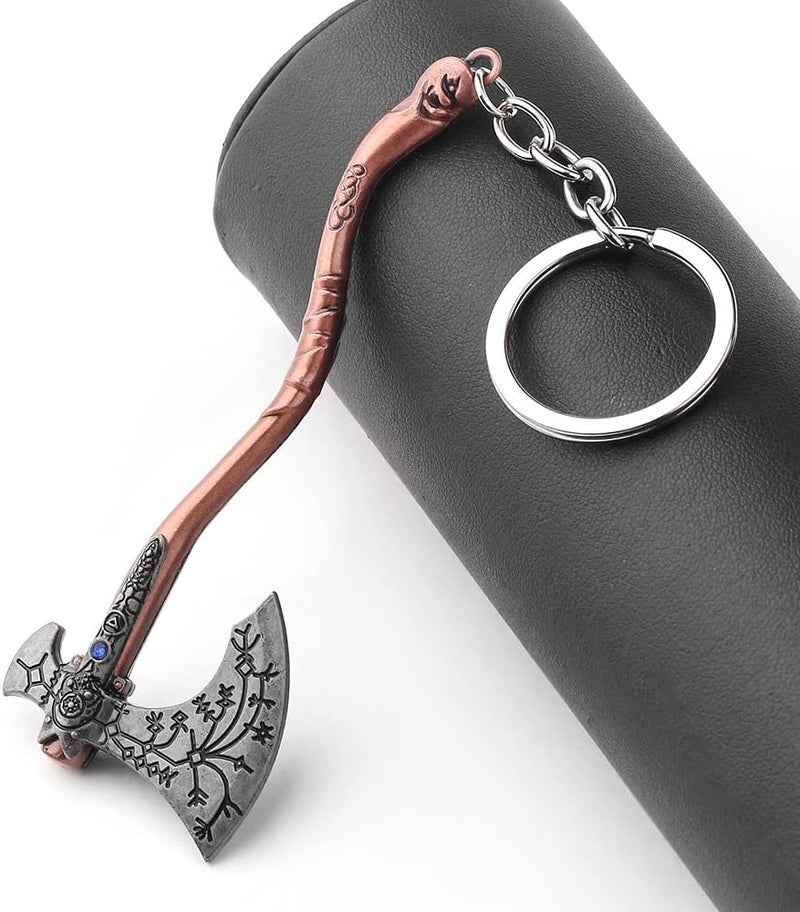 God of War Keychain Set - Leviathan Axe & Blades of Chaos Metal Keychains - Image 4