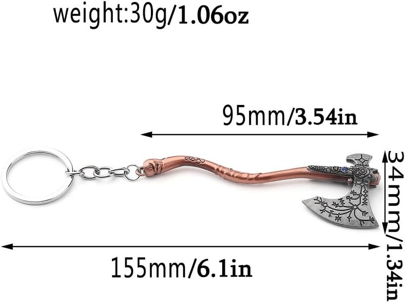 God of War Keychain Set - Leviathan Axe & Blades of Chaos Metal Keychains - Image 2