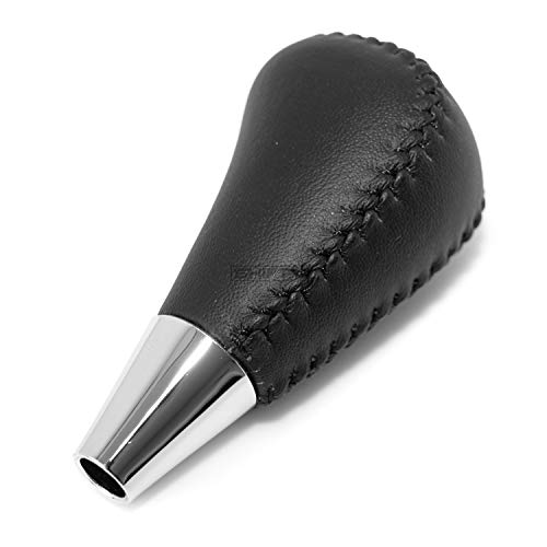 SHIFTIN Leather Wood Gear Shift Knob for Toyota Avalon Yaris 4Runner Land Cruiser Sienna Camry Solara Tacoma and Lexus ES300 ES330 GS300 GS400 GS430 SC300 SC400 (Gray Leather/Birds Eye Walnut) - Image 4