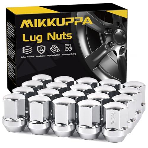 MIKKUPPA 9/16-18 Lug Nuts - Replacement for 2002-2011 Dodge Ram 1500, 2004-2009 Durango, 2006-2010 Dakota, 2006-2009 Chrysler Aspen Factory Wheels, One-Piece OEM Style Lug Nuts, 20PCS Large Acorn Seat - Image 1