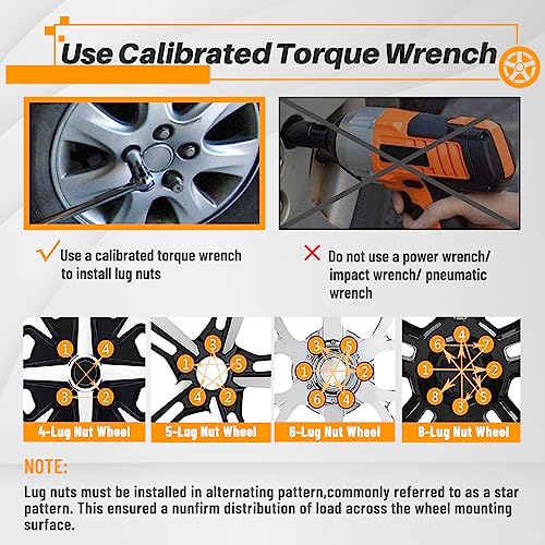 MIKKUPPA 9/16-18 Lug Nuts - Replacement for 2002-2011 Dodge Ram 1500, 2004-2009 Durango, 2006-2010 Dakota, 2006-2009 Chrysler Aspen Factory Wheels, One-Piece OEM Style Lug Nuts, 20PCS Large Acorn Seat - Image 5