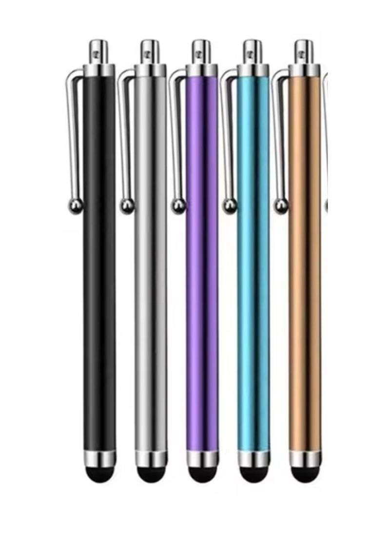 Generic - Touch Pen for All Touch Screens, Set of 5 Touch Pens, a set of five lightweight and small-sized touch stylus pens, touch stylus pen, touch pen, iPhone pen, stylus pen suitable for tablets, iPhones, and Samsung devices, a set of lightweight and small-sized pens, random colors. - Image 1