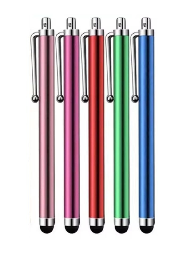 Generic - Touch Pen for All Touch Screens, Set of 5 Touch Pens, a set of five lightweight and small-sized touch stylus pens, touch stylus pen, touch pen, iPhone pen, stylus pen suitable for tablets, iPhones, and Samsung devices, a set of lightweight and small-sized pens, random colors. - Image 1