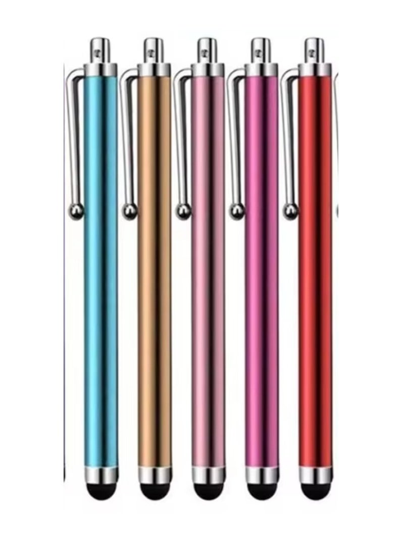 Generic - Touch Pen for All Touch Screens, Set of 5 Touch Pens, a set of five lightweight and small-sized touch stylus pens, touch stylus pen, touch pen, iPhone pen, stylus pen suitable for tablets, iPhones, and Samsung devices, a set of lightweight and small-sized pens, random colors. - Image 1