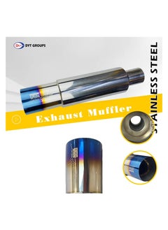 WINCA Exhaust Muffler, 2.5" Inlet Outlet Exhaust Tip Pipe 63mm Stainless Steel Universal Exhaust Muffler for Most Cars, Sedans, and Trucks (114 BL)  - Image 5