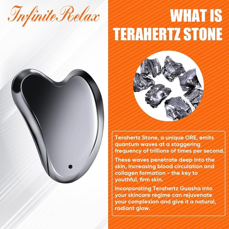 InfiniteRelax Individual group scene compatible Terahertz Gua Sha Stone for Enhanced Lymphatic Drainage, Reduced Puffiness, Relieved Facial Tension – 100% Natural Terahertz Stone Gua Sha Facial Tools Diverse requirement fit - Image 5