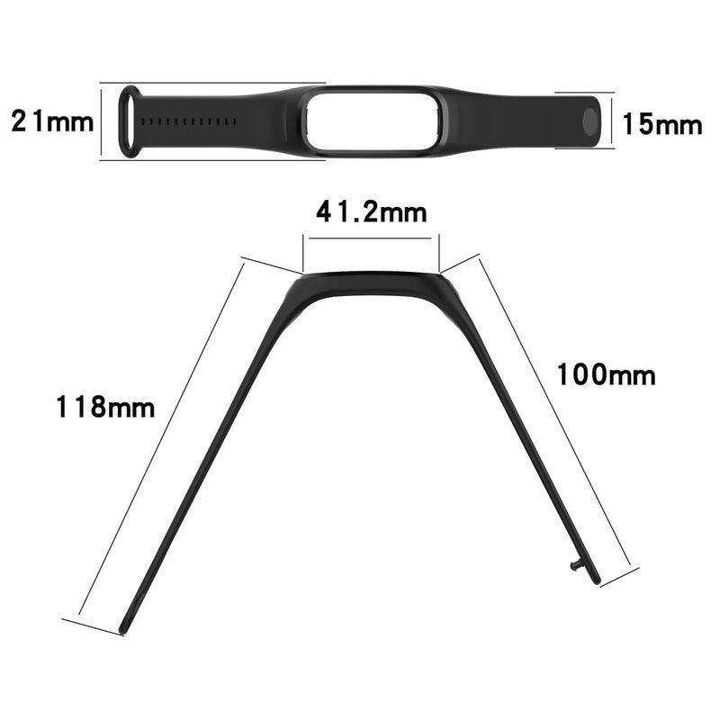 INEFABLE Oneplus Band Strap and Oppo Band Strap Soft Silicone Adjustable Band Strap - Device Not Included - Pack of 1 - Image 3