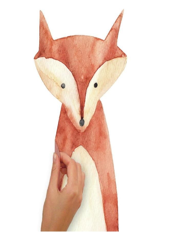 RoomMates RoomMates RMK4020SCS Watercolor Woodland Critters Peel and Stick Wall Decals, Brown, Gray, Green, Orange, Tan  - Image 2