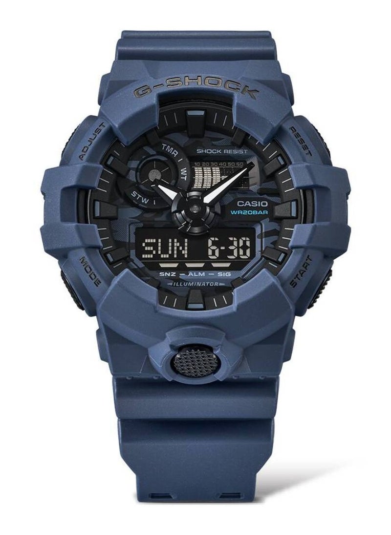 CASIO Unisex Analog+Digital Round Shape Resin Wrist Watch GA-700CA-2ADR - 53.4 Mm  - Image 2