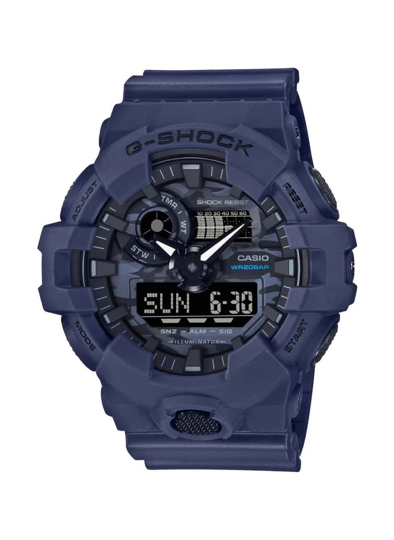 CASIO Unisex Analog+Digital Round Shape Resin Wrist Watch GA-700CA-2ADR - 53.4 Mm  - Image 1