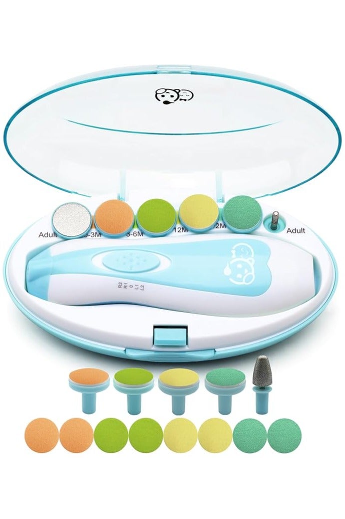 Royal Angels Baby Royal Angels Baby Electric Nail Trimmer Set with 8 Baby Tools, 3 Adult Tools, 8 Baby Adhesive Pads & Storage Case – Gentle & Safe - Image 1