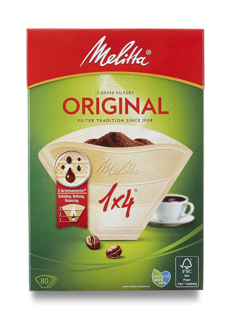 ميليتا 80 فلتر قهوة 1 × 4 أصلي - فلاتر قهوة تركيه ،قهوة إسبرسو  - Image 5