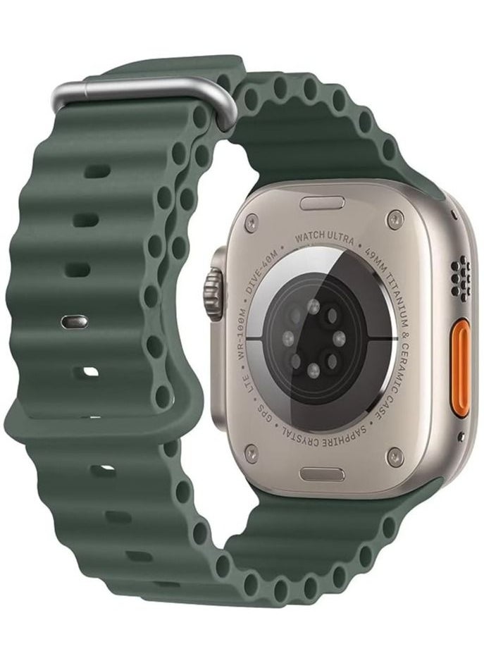 Generic - Ocean Silicon Rubber Strap For Apple Watch Ultra 49mm 45mm 44mm And 42mm - Image 1